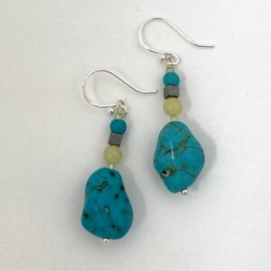 Turquoise Nugget Earrings