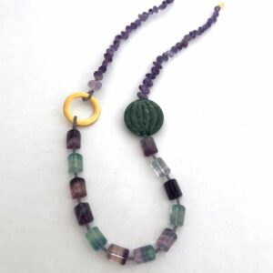 Fluorite Gold Necklace II
