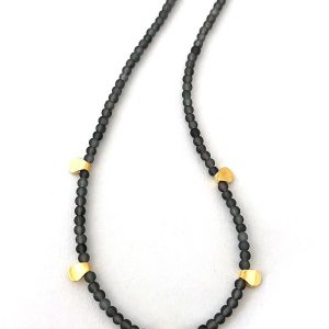 Grey Frosted Gold Necklace III