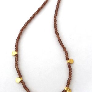 Brown Frosted Gold Necklace III