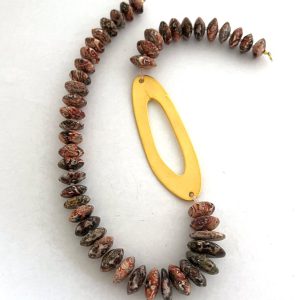 Leopardskin Jasper Gold Necklace II