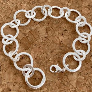 Brushed Silver Metal I Bracelet