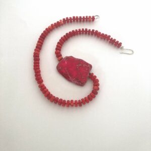 Red Coral Impression Jasper Necklace