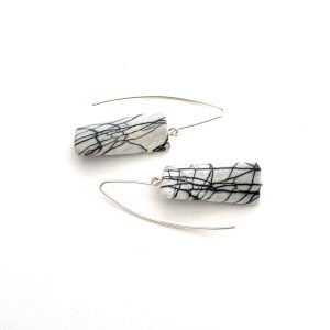 Black Line Jasper Earrings