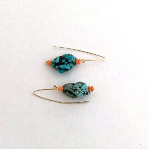 Turquoise Nugget Earrings II